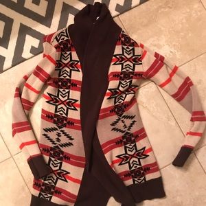 Aztec print cardigan
